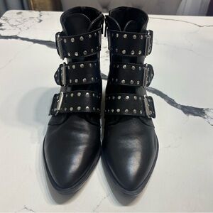 Steven by New York Studded Black Ankle Boots